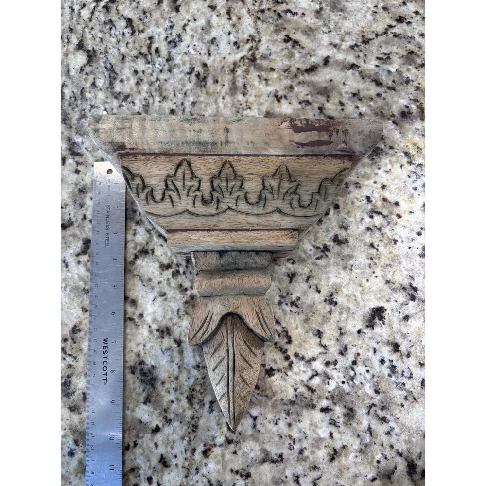 Beautiful Wood Sconce Wood Is Raw Can Be Repainted Or Used As Is.‎ 3702